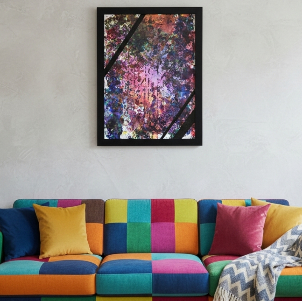 HANDCRAFTED Painting Hand Painted Abstract Artwork Wall Decor HANDMADE Art 18x24